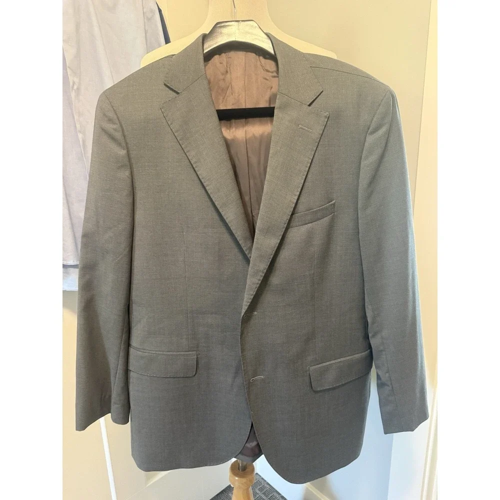 Massimo Dutti Men‎ Extra Fine Cotton Blazer Jacket Size EU: 52 US: 42